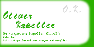 oliver kapeller business card